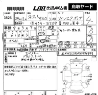 Fiat 500 лот № 3826 оценка 4  с аукциона в Японии 5
