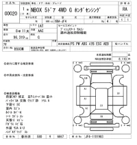 Honda N BOX лот № 20 оценка RA  с аукциона в Японии 8