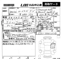 Honda N VAN лот № 3851 оценка R  с аукциона в Японии 5