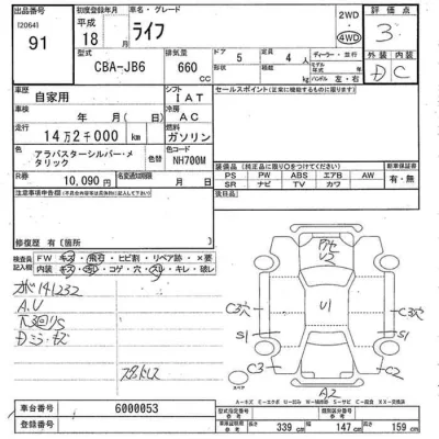 Honda LIFE  с аукциона в Японии