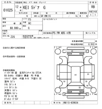 Suzuki KEI лот № 1025 оценка RB  с аукциона в Японии 2