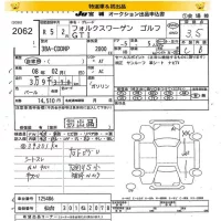 Volkswagen GOLF лот № 2062 оценка 3.5  с аукциона в Японии 8