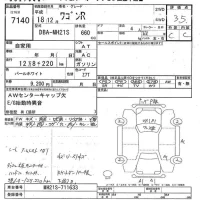 Suzuki WAGON R лот № 7140 оценка 3.5  с аукциона в Японии 9