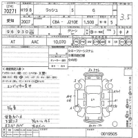 Toyota RUSH лот № 70271 оценка 3.5  с аукциона в Японии 10