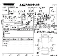 Mazda CX-3 лот № 3336 оценка 4  с аукциона в Японии 5