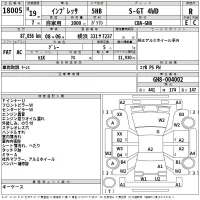 Subaru IMPREZA лот № 18005 оценка R  с аукциона в Японии 2
