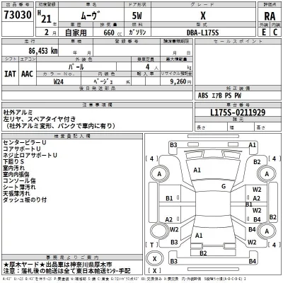 Daihatsu MOVE  с аукциона в Японии
