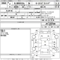 Honda N BOX лот № 3060 оценка 3.5  с аукциона в Японии 2