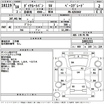Toyota DYNA  с аукциона в Японии
