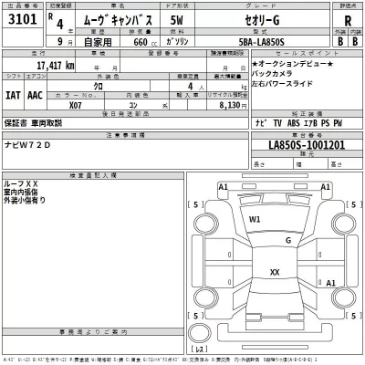 Daihatsu MOVE CANBUS  с аукциона в Японии