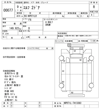 Isuzu ELF  с аукциона в Японии
