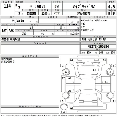 Mitsubishi DELICA D2  с аукциона в Японии