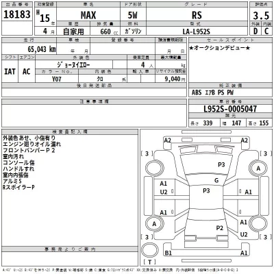 Daihatsu MAX  с аукциона в Японии