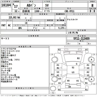 Nissan AD  с аукциона в Японии