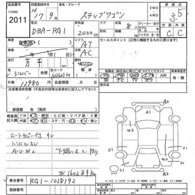 Honda STEP WAGON  с аукциона в Японии