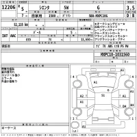 Toyota SIENTA лот № 12206 оценка 3.5  с аукциона в Японии 2