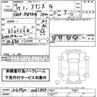 Toyota ISIS лот № 1008 оценка   с аукциона в Японии 2
