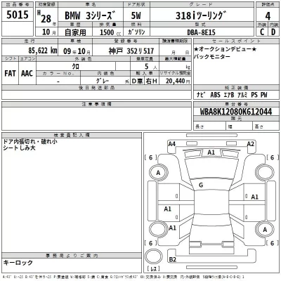 BMW 3-Series  с аукциона в Японии