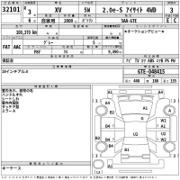 Subaru XV лот № 32101 оценка 3  с аукциона в Японии 2