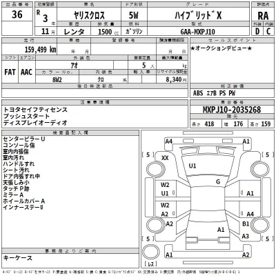 Toyota YARIS CROSS  с аукциона в Японии