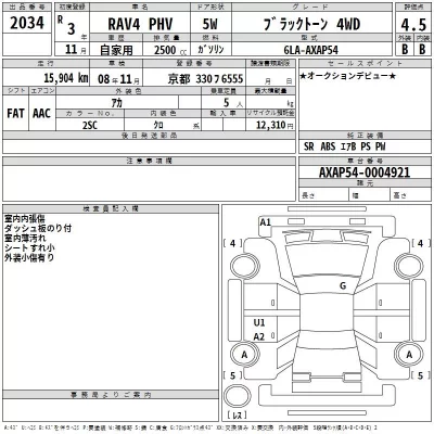 Toyota RAV4  с аукциона в Японии