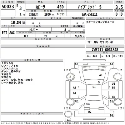 Toyota COROLLA  с аукциона в Японии