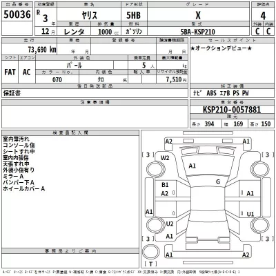 Toyota AQUA  с аукциона в Японии