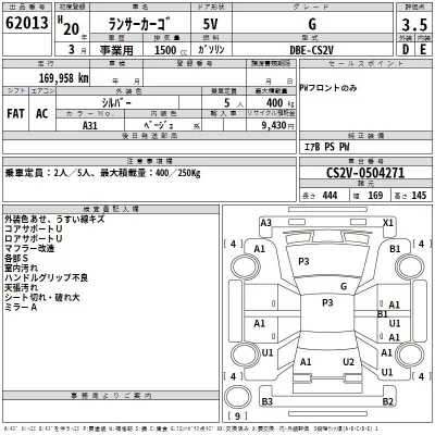 Mitsubishi LANCER VAN  с аукциона в Японии