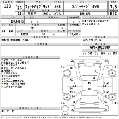 Honda FIT  с аукциона в Японии