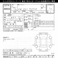 Volkswagen GOLF VARIANT лот № 60069 оценка 4  с аукциона в Японии 8