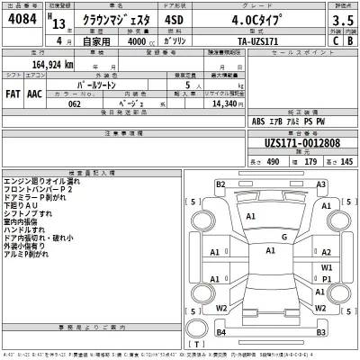 Toyota CROWN  с аукциона в Японии