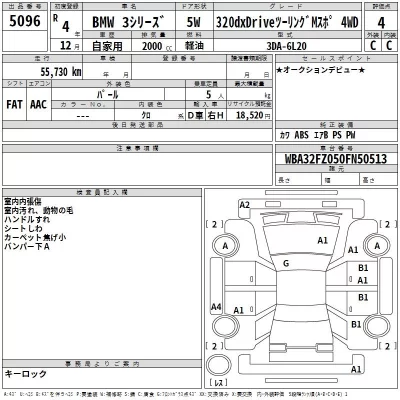 BMW 3-Series  с аукциона в Японии