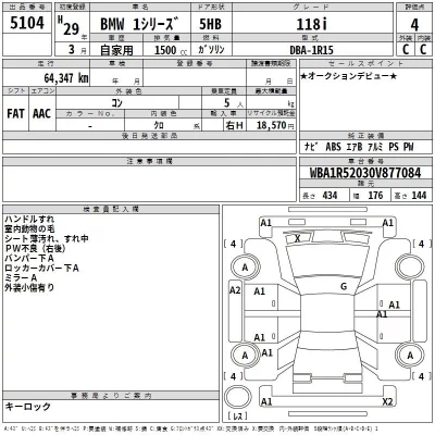 BMW 1-Series  с аукциона в Японии