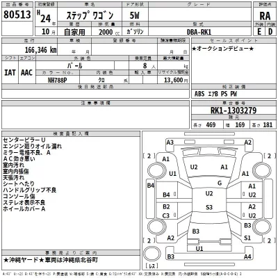 Honda STEP WAGON  с аукциона в Японии