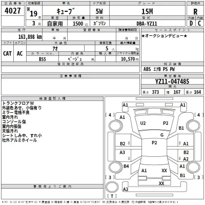 Nissan CUBE  с аукциона в Японии