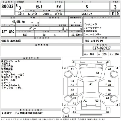 Nissan SERENA  с аукциона в Японии