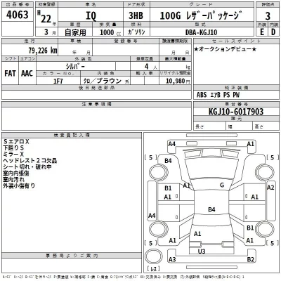 Toyota IQ  с аукциона в Японии