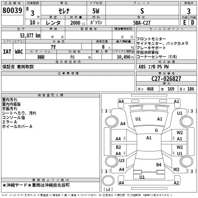 Nissan SERENA  с аукциона в Японии