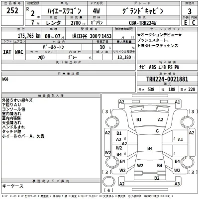 Toyota HIACE  с аукциона в Японии