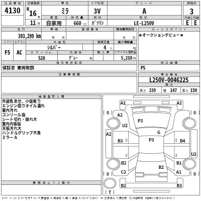 Daihatsu MIRA  с аукциона в Японии