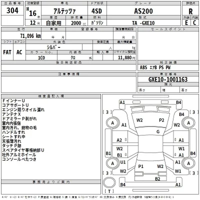 Toyota ALTEZZA  с аукциона в Японии