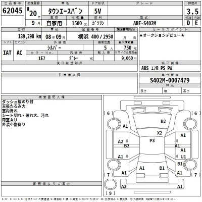 Toyota TOWN ACE VAN  с аукциона в Японии