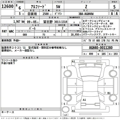 Toyota ALPHARD  с аукциона в Японии