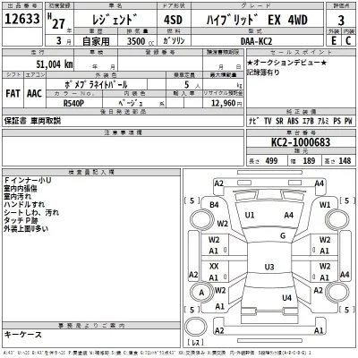 Honda LEGEND  с аукциона в Японии