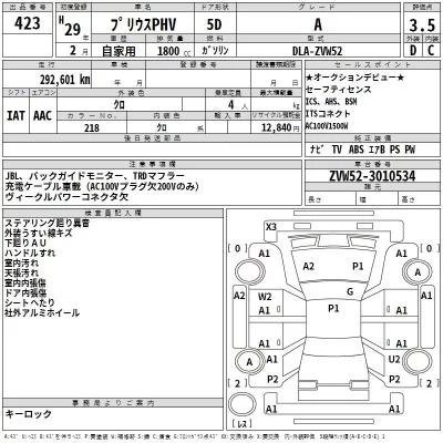 Toyota PRIUS PHV  с аукциона в Японии