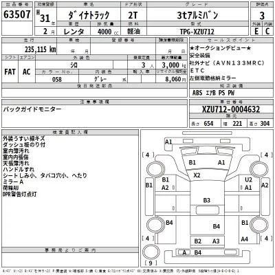 Toyota DYNA  с аукциона в Японии