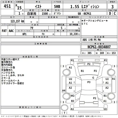 Toyota IST  с аукциона в Японии