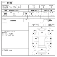 Nissan CUBECUBIC лот № 1003 оценка R  с аукциона в Японии 6