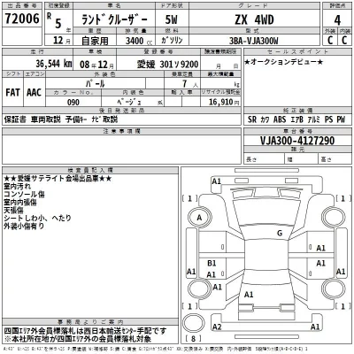Toyota LAND CRUISER  с аукциона в Японии
