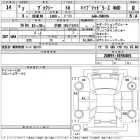 Toyota VOXY лот № 14 оценка R  с аукциона в Японии 2